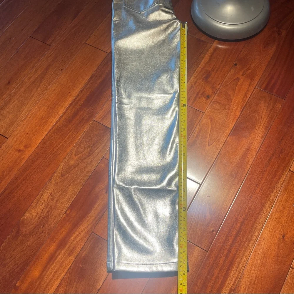 Abercrombie & Fitch Metallic Silver Straight-Leg Pants - Picture 11 of 13